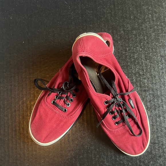 VANS Maroon Lace-up Sneakers | Size 8.5 women’s - Picture 3 of 7